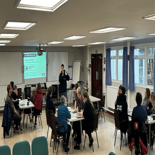 Team in a training session at the centre